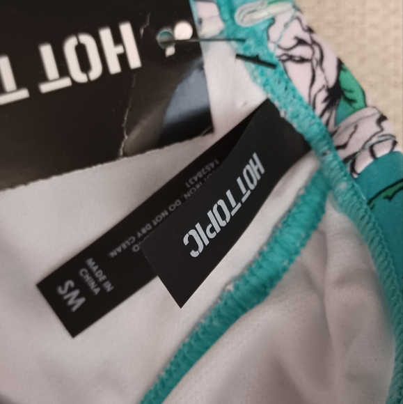 Hot Topic Blue Skull floral high rise swim bikini bottoms S New Tags - Picture 4 of 8